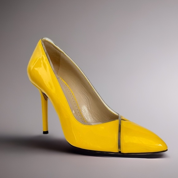 CHARLOTTE OLYMPIA Natalie PVC-trimmed Patent-leather Pumps Size 8 👠 - Picture 1 of 11